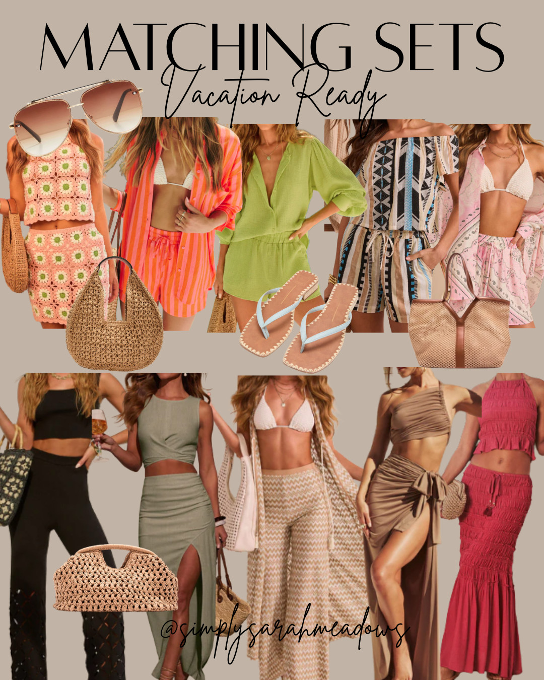 Vacation mode: ON These matching sets are giving effortless, throw-on-and-go energy! From breezy crochet to bold strips and chic neutrals, every piece is lightweight, flattering, and perfect for beach days, dinners, and everything in between. Just add sandals and a woven bag for the ultimate vacay vibe! Use code MATCH40 for 40% off. #LTKStyle #LTKTravel #VacationReady #MatchingSet #ResortWear #SpringStyle #SummerReady #BeachVacation #EffortlessStyle #WomensFashion #MomStyle 

 #LTKSpringSale #LTKOver40 #LTKSaleAlert