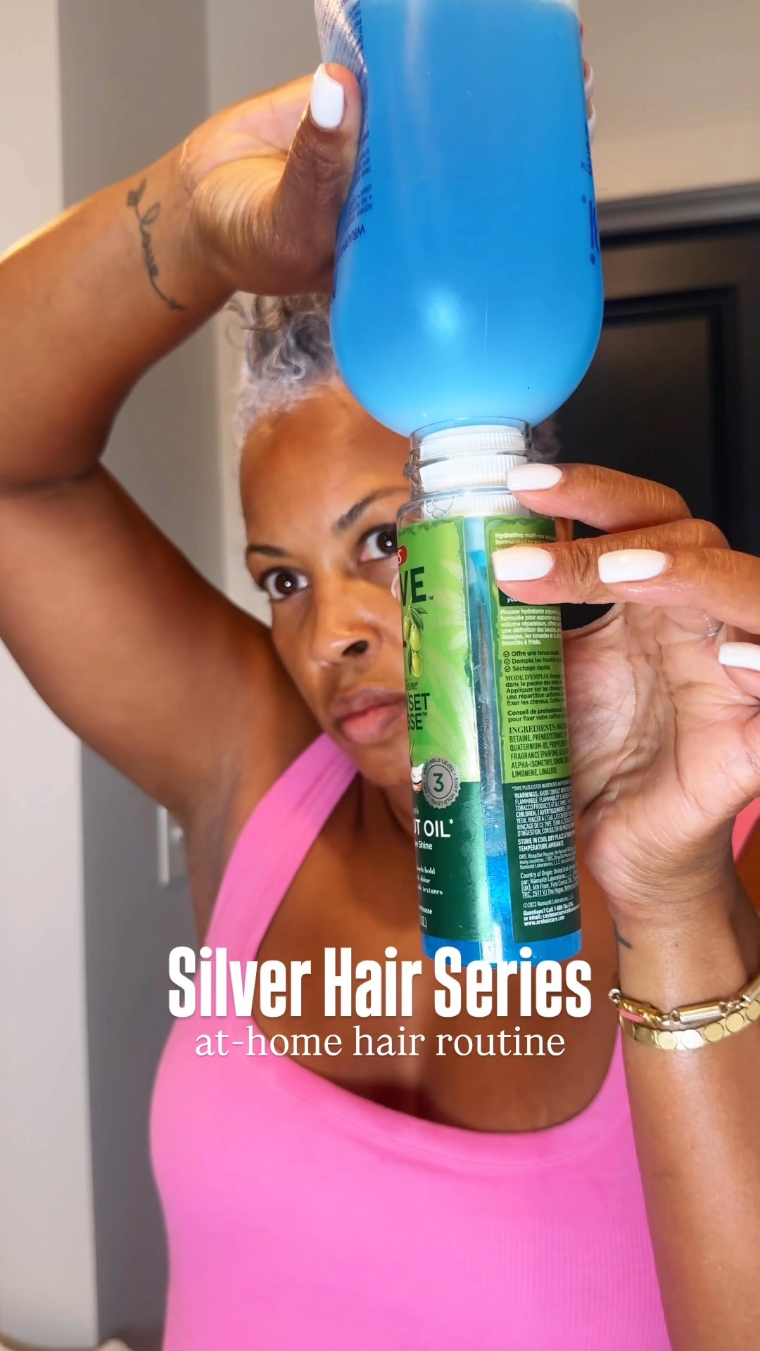 Part 1 - hair hack!  

If your silver strands turn blueish, try this today!  Mix your blue setting lotion with a clear setting lotion… total game changer!

#beauty #hairgoals #silverhair #pixiehaircut #pixiecut #crowningglory #midlife #hairhack #hairfix

#LTKBeauty #LTKOver40