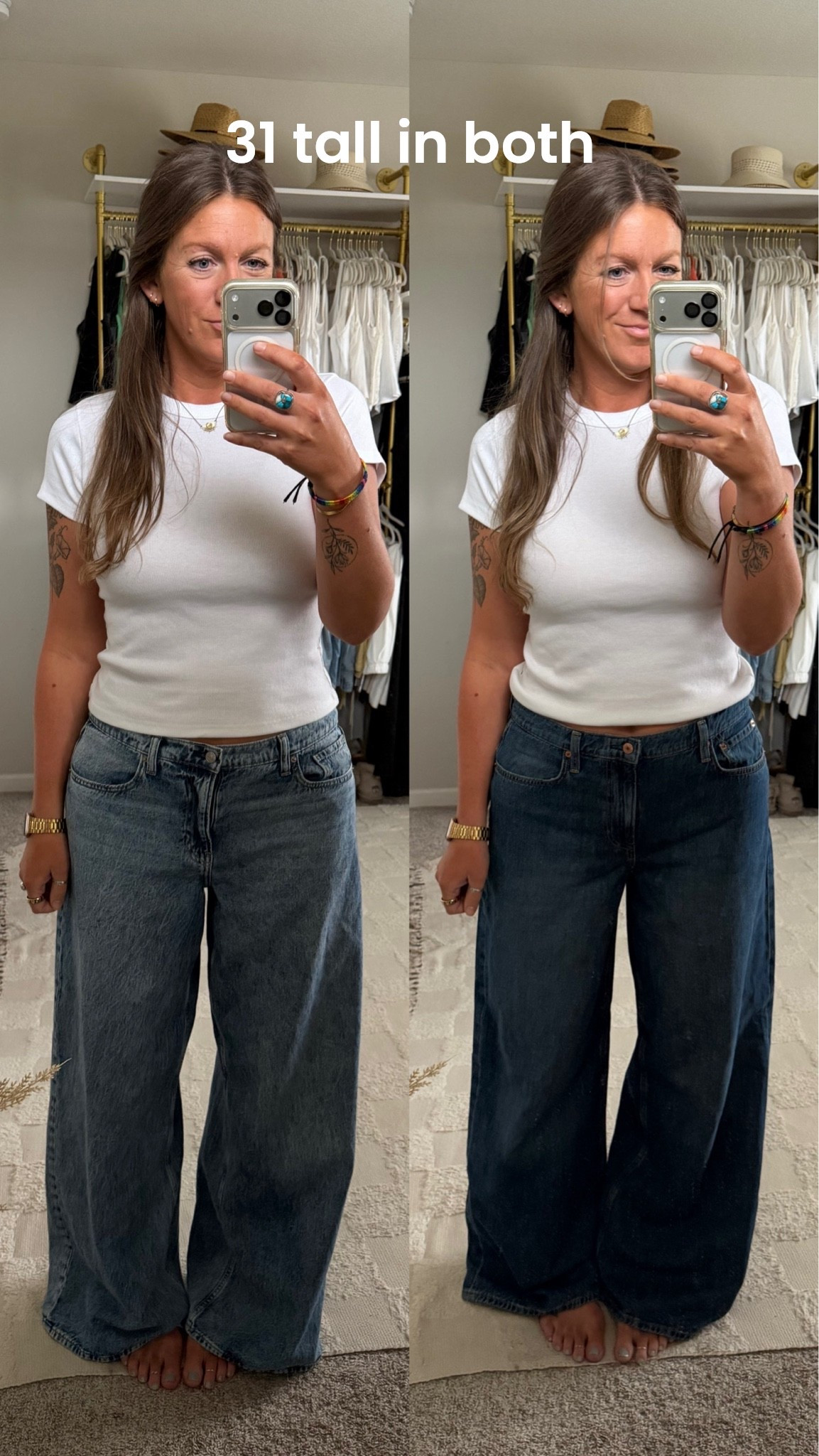 Large tee, 31 tall jeans

#LTKOver40 #LTKTall