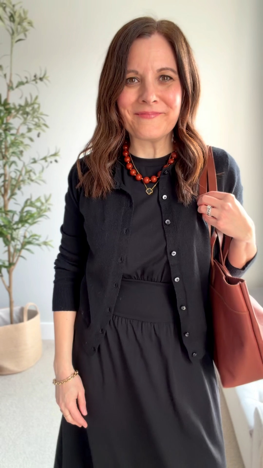 This black-on-black look with a splash of leopard print feels perfect for dinner out. Keeping the base all black lets the brown tones stand out with a chunky bead necklace, a clover chain necklace, and the leopard-print Mary Janes. It’s simple but eye-catching in the best way.
I’m wearing this LOFT dress in a size small. It fits TTS. 

#LTKOver40 #LTKMidsize #LTKSaleAlert