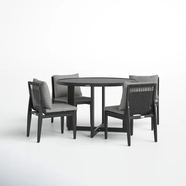 Trosclair Round 4 - Person 48'' Long Dining Set with Cushions | Wayfair North America