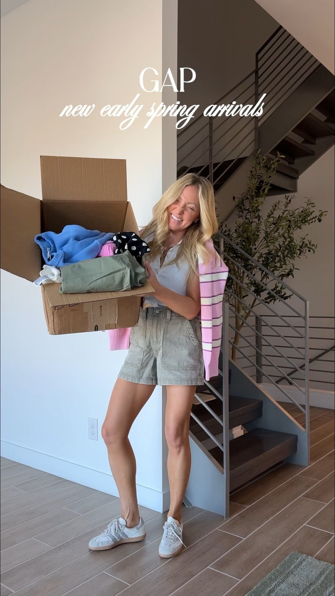 New gap factory arrivals for spring are selling fast! And they’re on sale!!! Wearing my true size in everything (but petite in dress and long in pink pants) 

#LTKdayinmylife #LTKgrwm