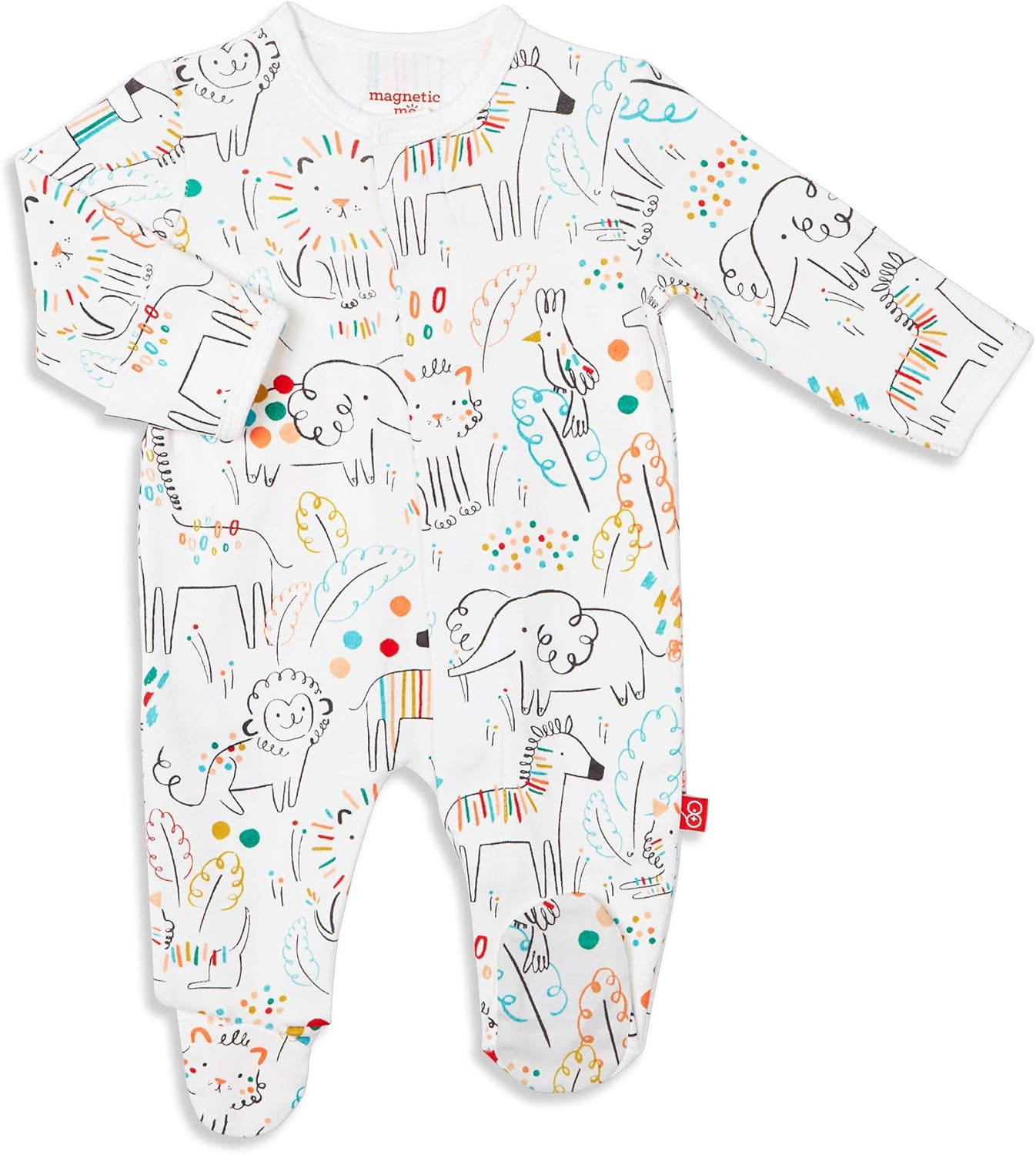 Magnetic Me Footie Pajamas 100% Organic Cotton Baby Sleepwear Quick Magnetic Fastener Sleeper | Amazon (US)