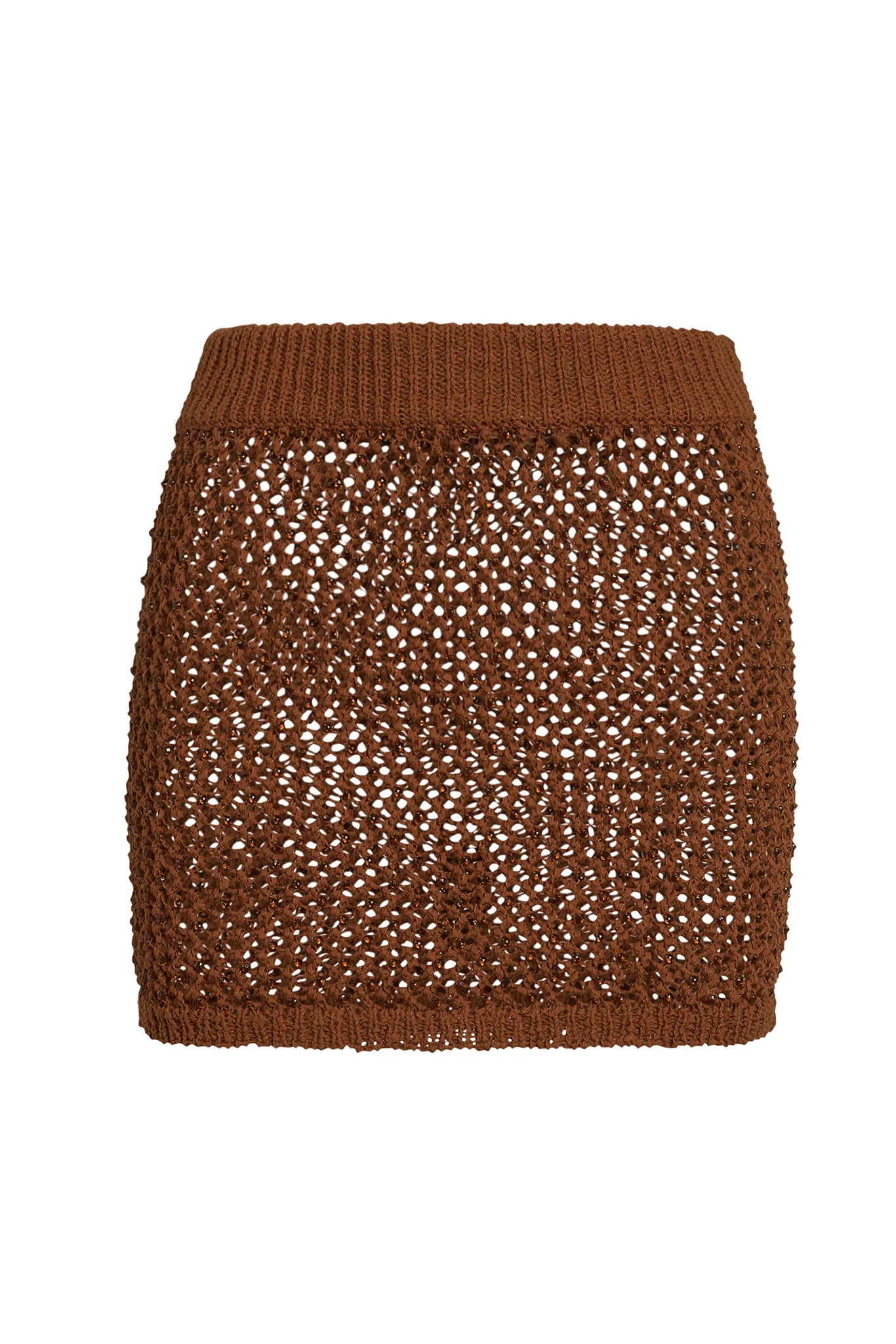Venice Skirt - Bronze Diamond Crochet | Monday Swimwear