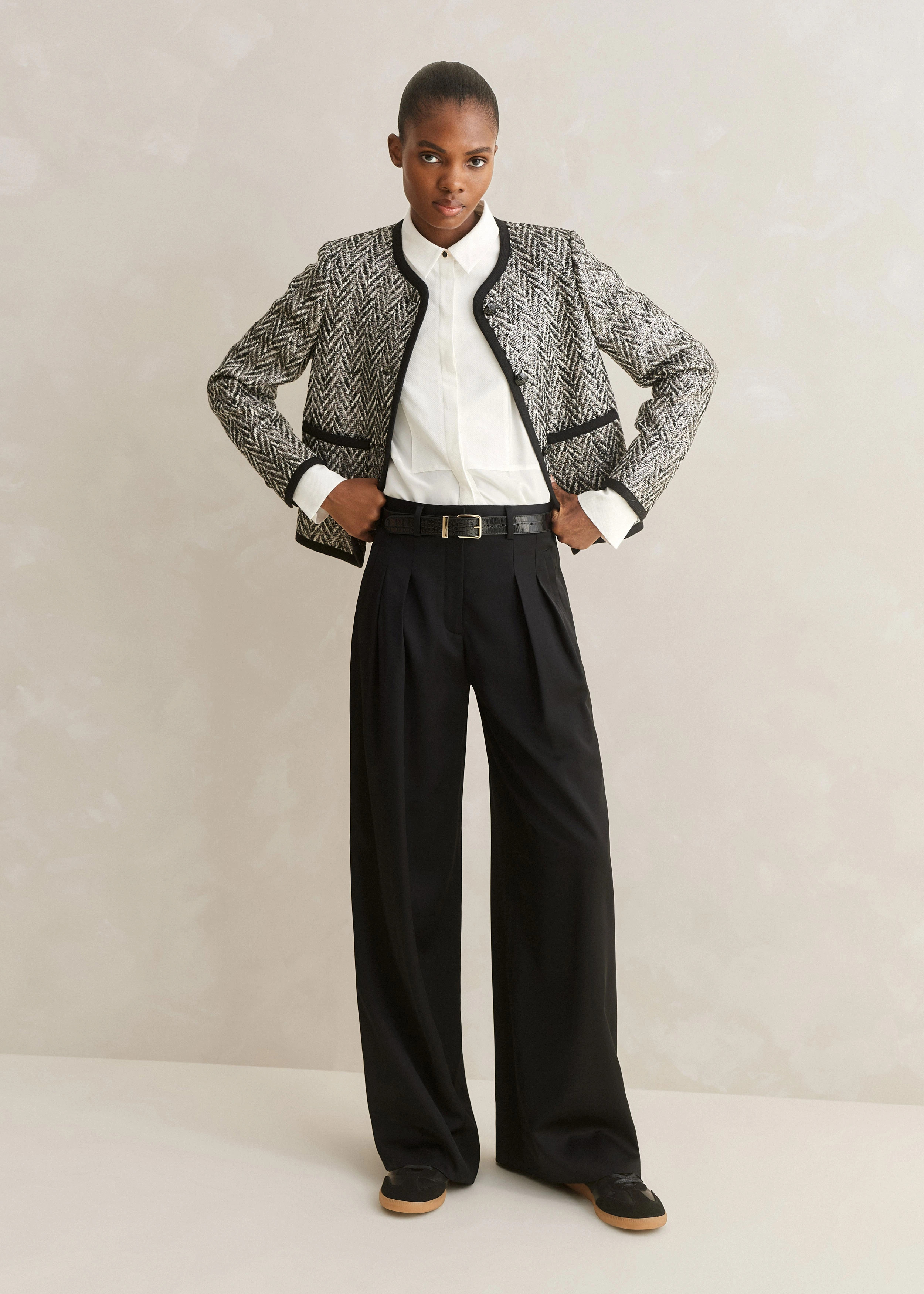 Fluid Pleat Front Satin Man Pant | ME+EM Global (Excluding US)