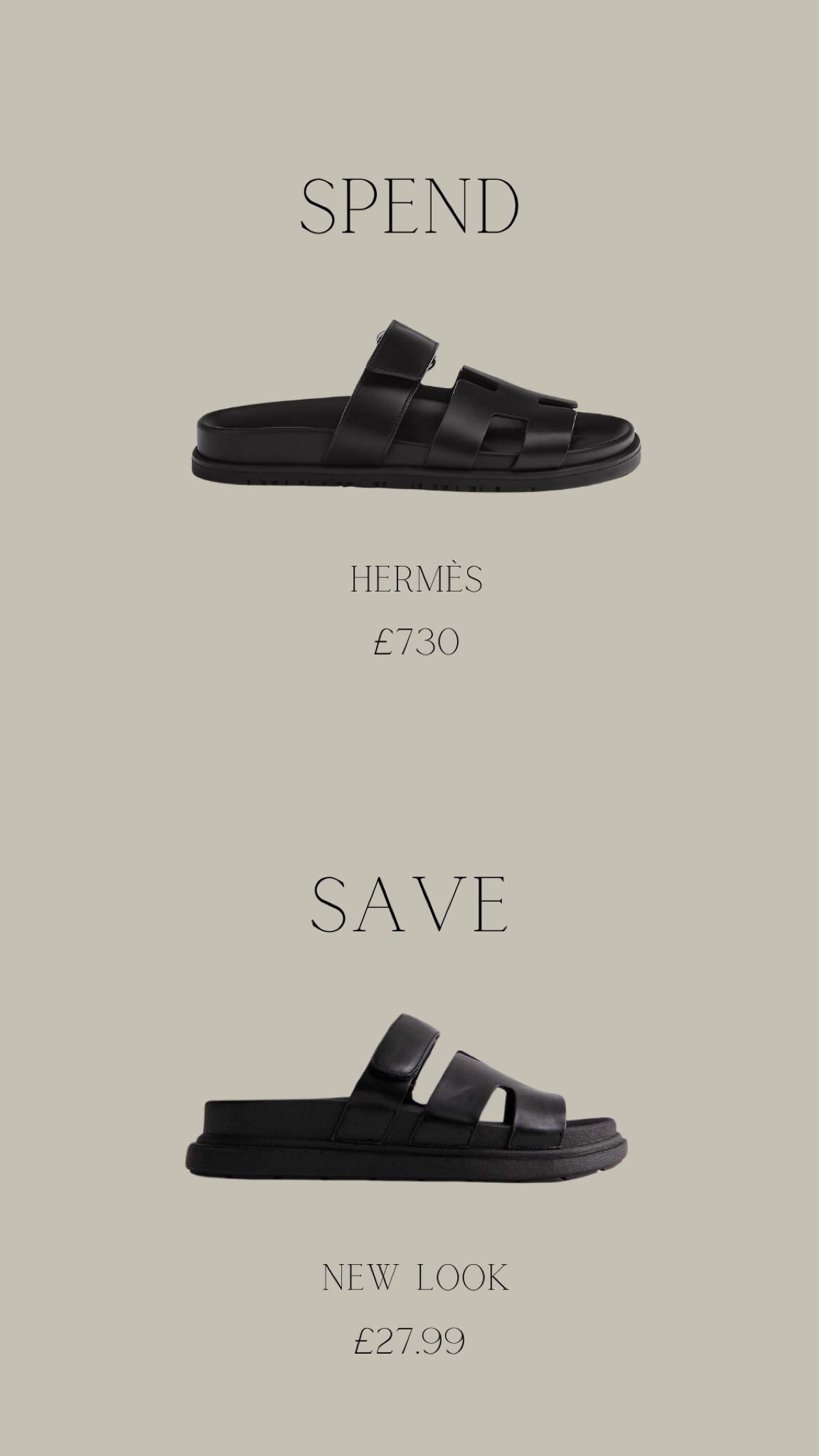 Hermes Chyrpre dupes from New look


#LTKshoecrush