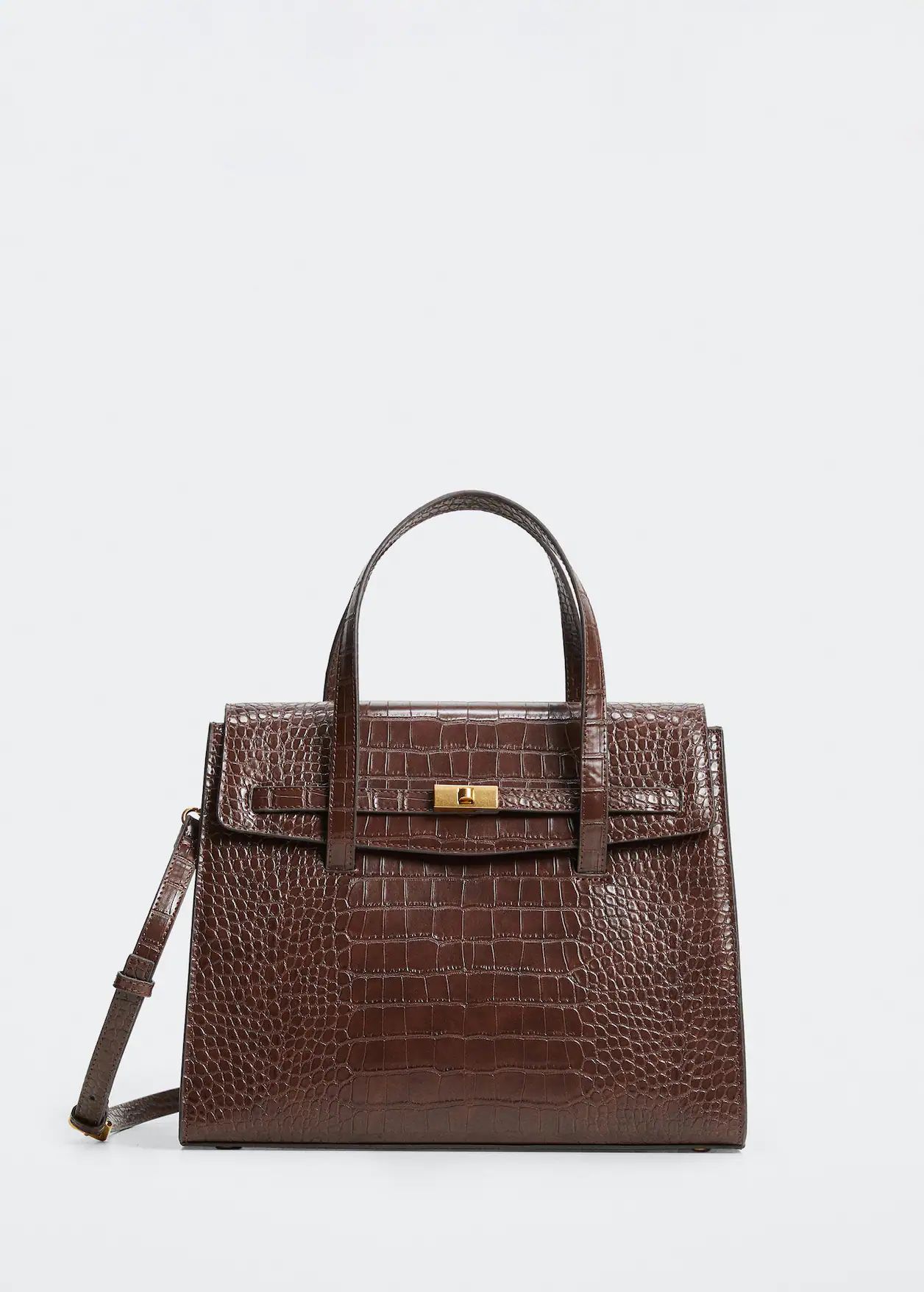 Croc-effect bag -  Women | Mango USA | MANGO (US)