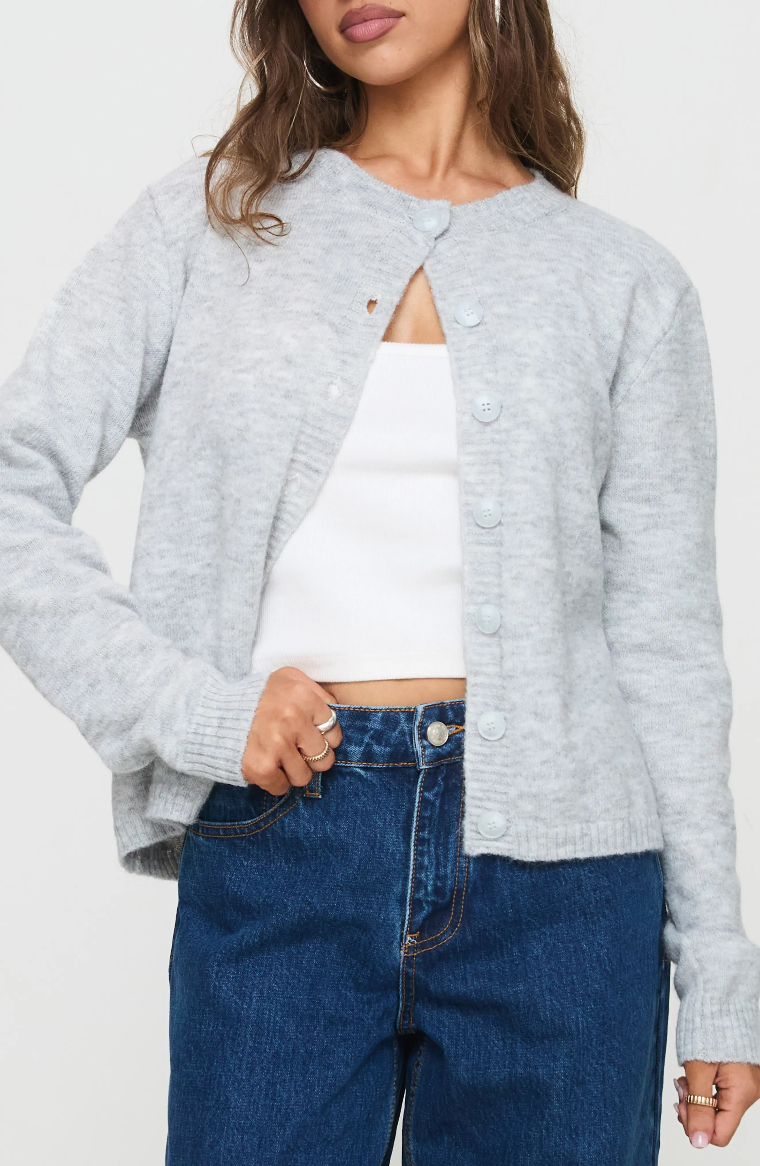 Princess Polly Denmark Crewneck Cardigan (Women) | Nordstrom | Nordstrom