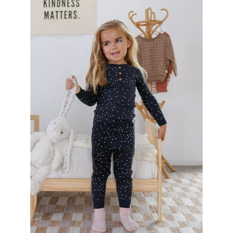 easy-peasy Toddler Unisex Long Sleeve Pant Pajama Set, 2-Piece, Sizes 12M-5T | Walmart (US)