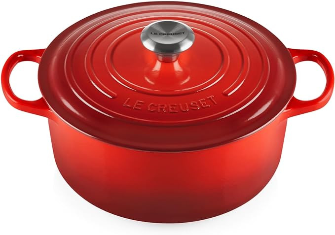 Le Creuset Enameled Cast Iron Signature Round Dutch Oven, 5.5 qt., Cerise | Amazon (US)