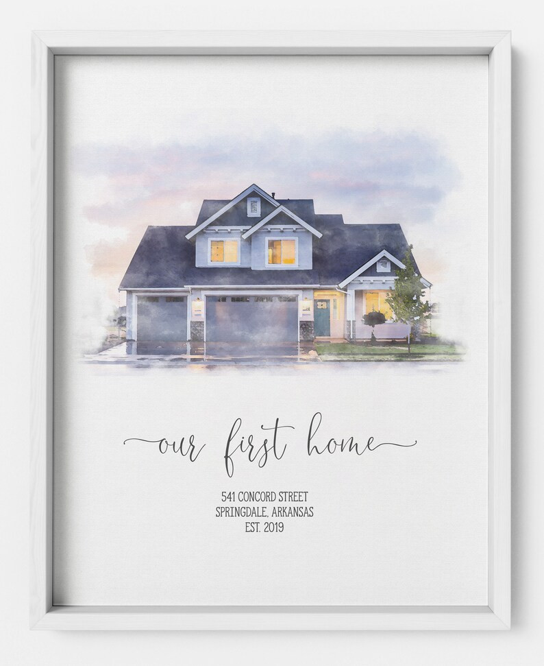 Custom House Portrait Christmas Gift Gift for Her Gift for | Etsy | Etsy (US)