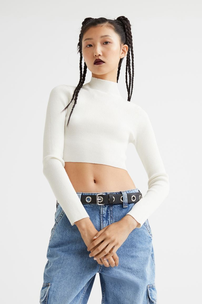 Ribbed turtleneck top | H&M (UK, MY, IN, SG, PH, TW, HK)