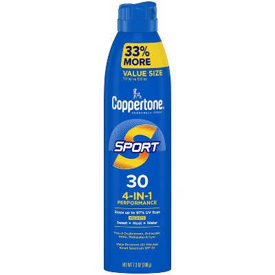 Coppertone Sport Sunscreen Spray - SPF 30 - 7.3oz: Whole Body, Paraben-Free, Scented | Target