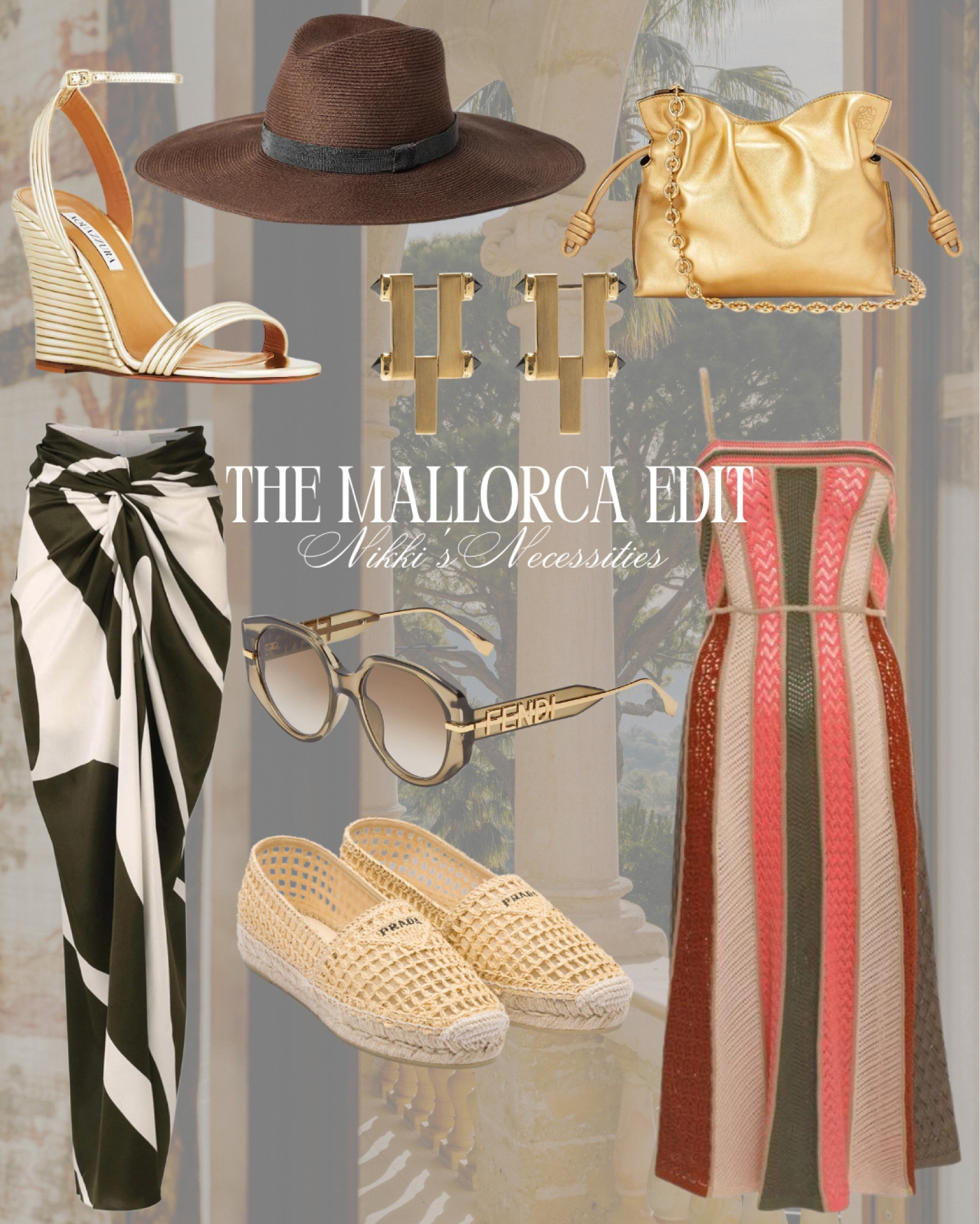 Euro summer 
Mallorca Spain 
Prada espadrilles 
Bal Harbour shops 
Silvia Tcherassi skirt
Fendi sunglasses 
Loewe at the Webster 
Aquazzura wedges 
Zimmermann dress
Brunello Cucinelli hat 

#LTKstyletip #LTKtravel #LTKSeasonal
