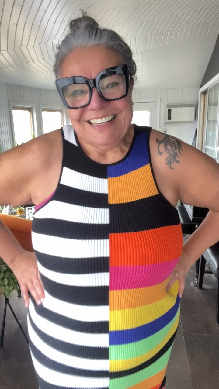 Mixed Stripes Rib Knit Crop Top - Women - Ready-to-Wear