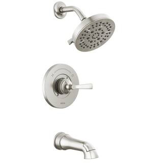 Delta Faryn Single-Handle 5-Spray Tub and Shower Faucet in Brushed Nickel (Valve Included) 144822... | The Home Depot