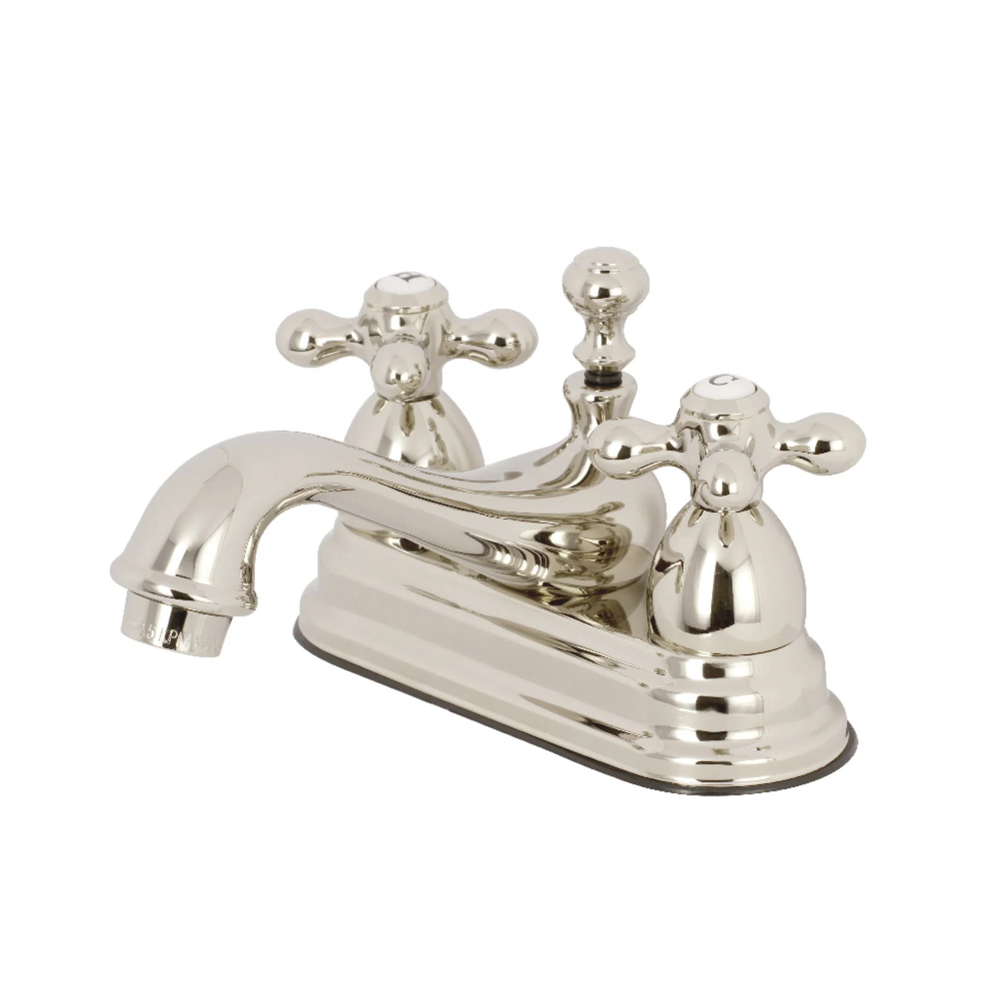 Kingston Brass Restoration Two-Handle 3-Hole Deck Mount 4" Centerset Bathroom Faucet with Brass P... | Wayfair North America
