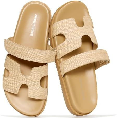 Project Cloud 100% Genuine Leather Sandals for Women Footwear - Stylish Womens Sandals with Plush... | Amazon (US)