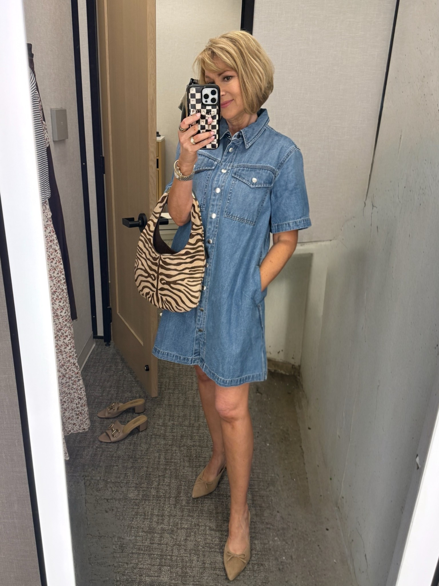 Perfect weight and beautiful wash! This
denim dress checks all the boxes for a flattering look. Fits true to size. I’m 5’3 and the length is perfect.

#LTKSaleAlert #LTKOver40 #LTKPetite