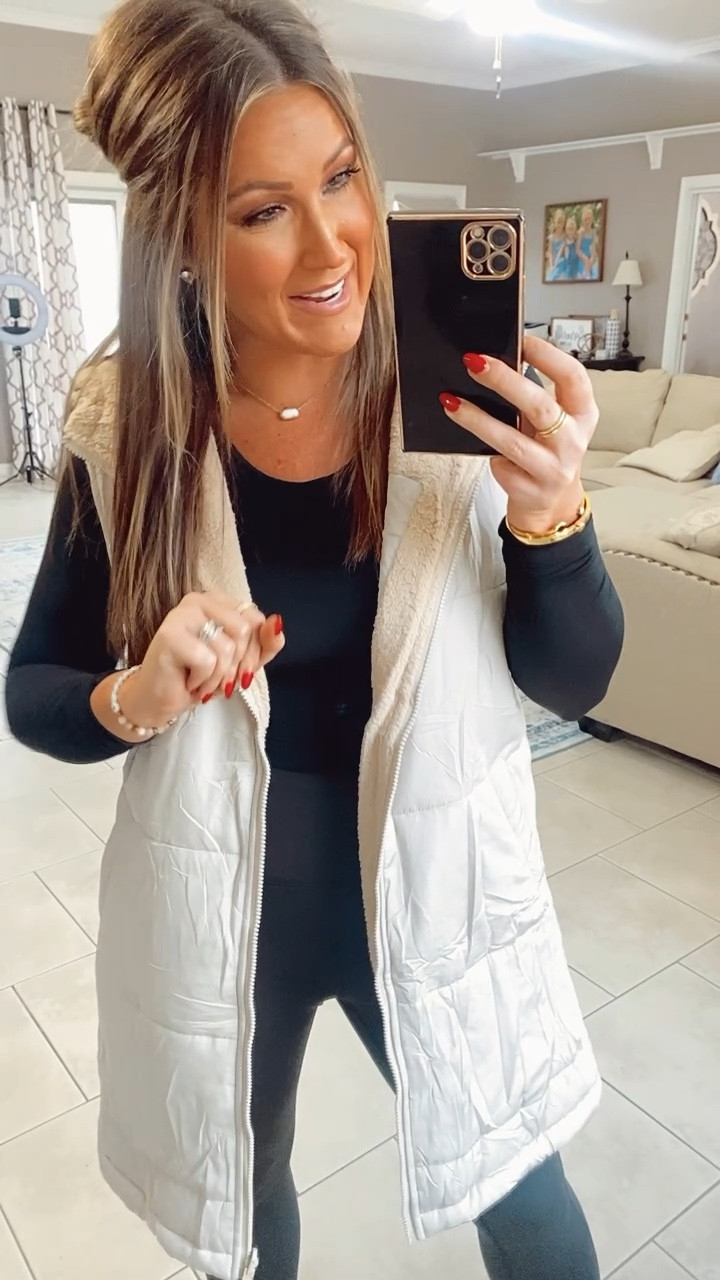 This vest is such a staple and great layering option. Fit : TTS 
Also comes in over 15 different colors 🫶

#LTKSeasonal #LTKfindsunder100 #LTKGiftGuide