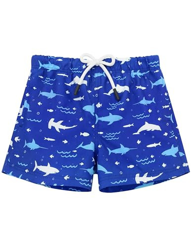 Sarfel Toddler Swim Trunks 3T Boys Swimsuit Toddler Swimsuit Boy Toddler Swim Shorts Toddler Boy Swimwear Baby Boy Swim Trunks, Navy Blue Sharks | Amazon (US)