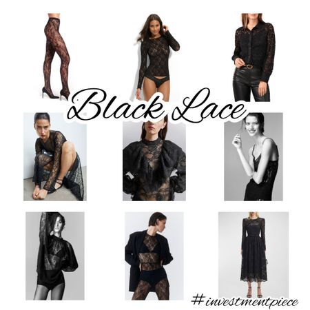 Black lace is SO in. From layering pieces to statements. Show as little or as much as you want. #investmentpiece 

#LTKfindsunder100 #LTKstyletip #LTKHoliday