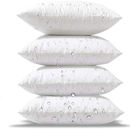 Phantoscope 20 x 20 Outdoor Pillow Inserts - Pack of 4 Outdoor Pillows Water Resistant Throw Pill... | Amazon (US)