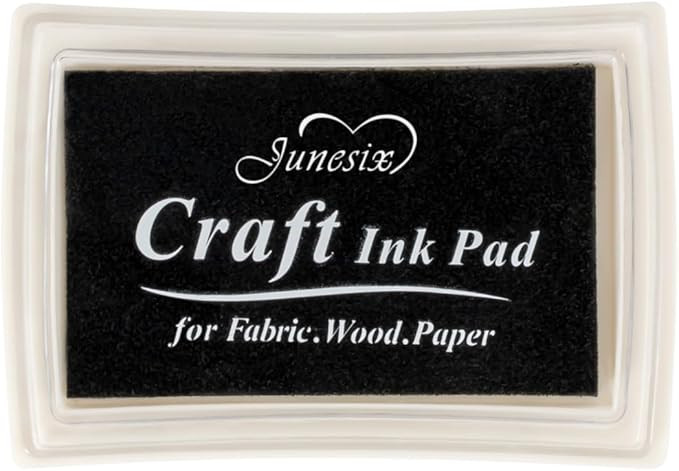 Black Ink Pad Finger Washable Kids Stamp Ink Pad for Rubber Stamps Paper Scrapbooking | Amazon (US)