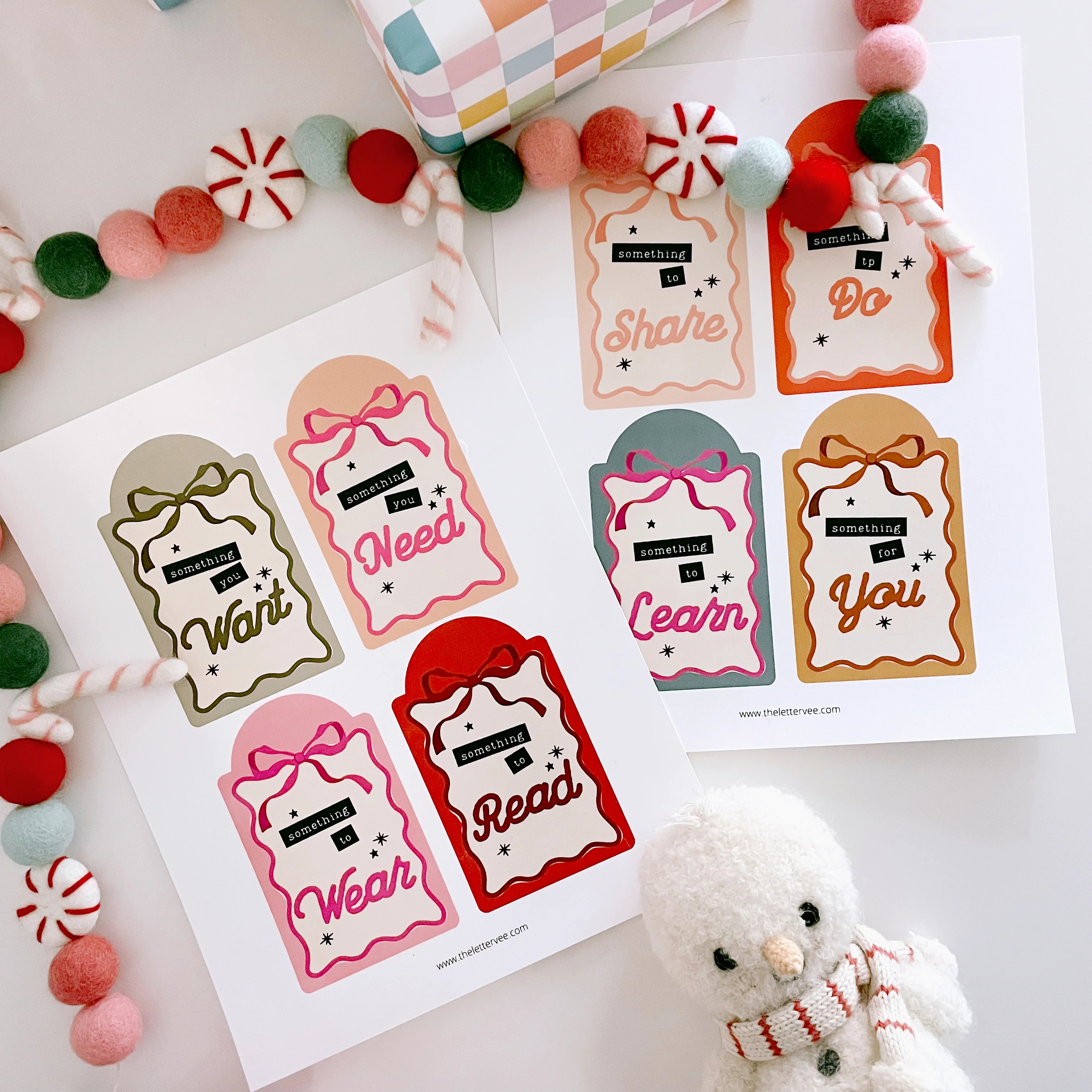 Christmas Gift Tags | Printable tags | The Letter Vee