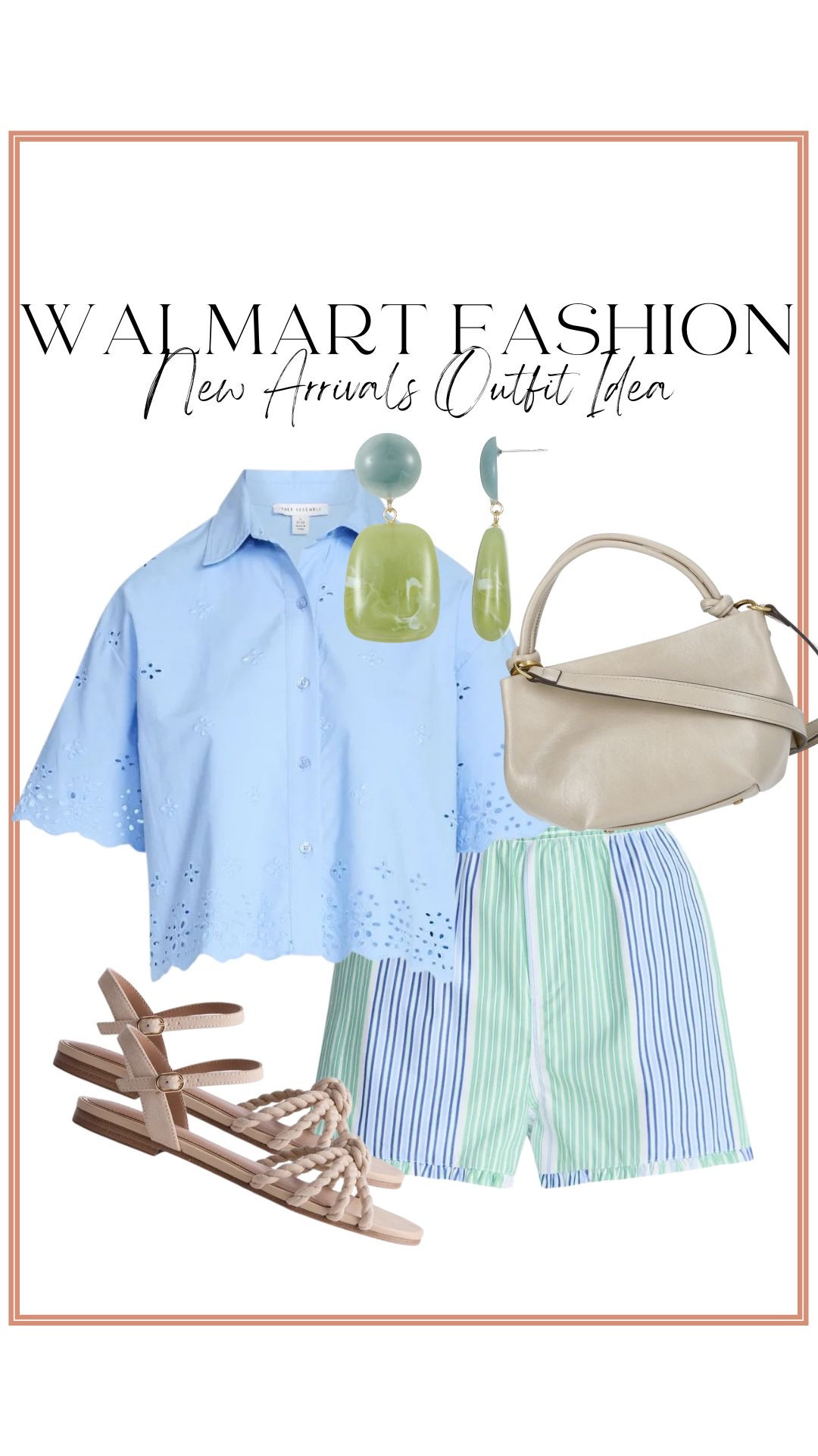 This Walmart outfit is giving coastal chic in the best way 💙✨ the eyelet top + striped shorts combo is so fresh for spring and summer

Easy, lightweight, and perfect for everyday wear — think errands, vacations, or casual days out ☀️ paired with neutral sandals and a classic bag for that effortless elevated look

These pieces look designer-inspired but are actually SO affordable 🙌 don’t sleep on these new arrivals

#walmartfashion #walmartstyle #walmartoutfit #casualstyle #everydayoutfit #springstyle #summeroutfit #coastalstyle #affordablefashion #budgetstyle #momstyle #vacationoutfit

#LTKootd #LTKPetite