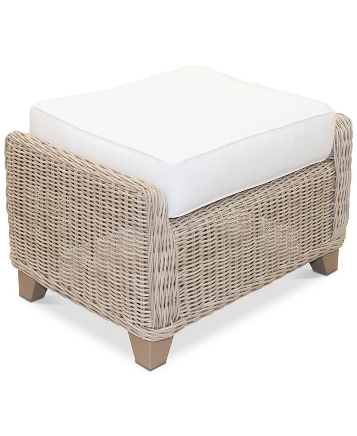 Furniture Willough Outdoor Ottoman, with Sunbrella® Cushion, Created for Macy's & Reviews - Furn... | Macys (US)