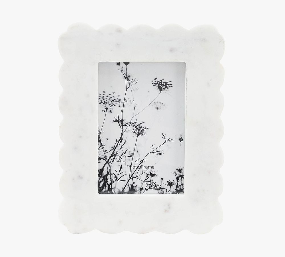 White Marble Scalloped Frame | Pottery Barn (US)