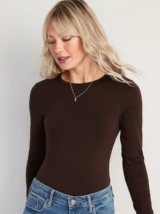 Long-Sleeve Jersey Bodysuit for Women | Old Navy (US)