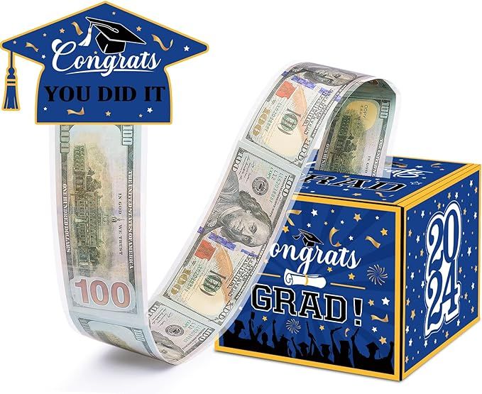 Meiidoshine 2024 Graduation Money Box for Cash Gift, Funny Graduation Gifts for Boys Girls High S... | Amazon (US)