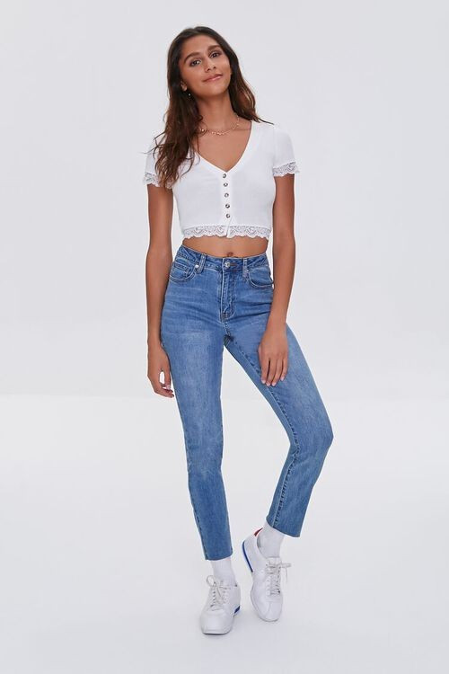 Essential High-Rise Raw-Cut Jeans | Forever 21 (US)