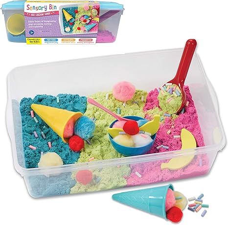 Creativity for Kids Sensory Bin: Ice Cream Shop Playset - Pretend Play, Early Learning for Girls ... | Amazon (US)
