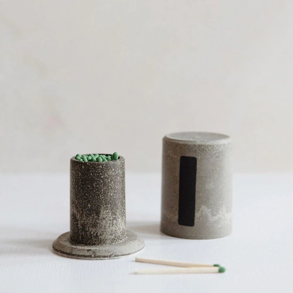 Cement Matchstick Holder | Roan Iris