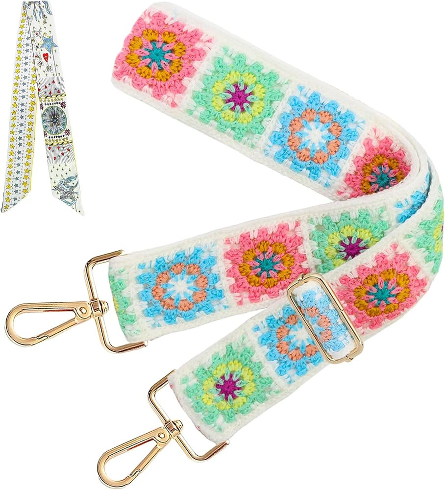 2Pcs Purse Straps, Replacement Crossbody for Handbags,Women Shoulder Bag Strap with Adjustable Ba... | Amazon (US)