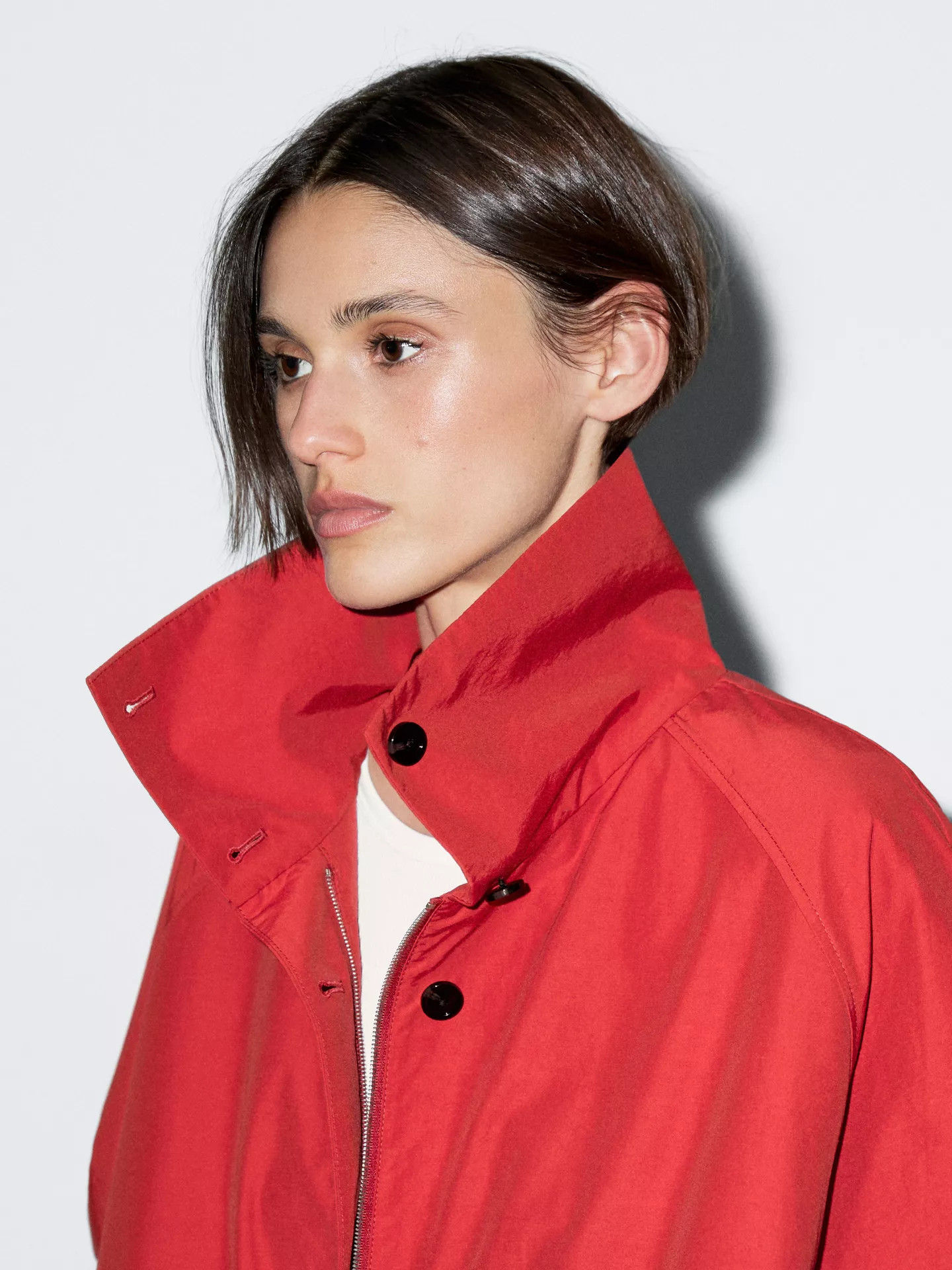 High neck bomber puff jacket | Massimo Dutti UK