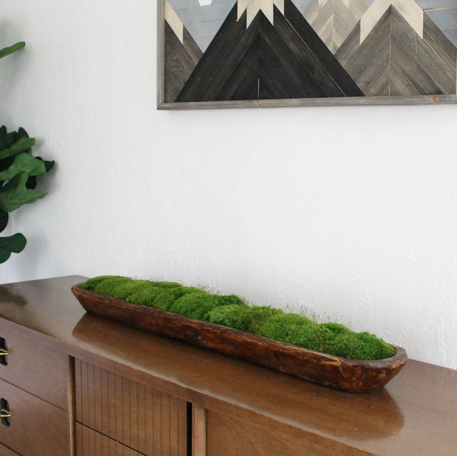 Moss Dough Bowl, Centerpiece for Dining Table, Preserved Moss, 40" Long  Bowl, Housewarming Gift,... | Etsy (Global)
