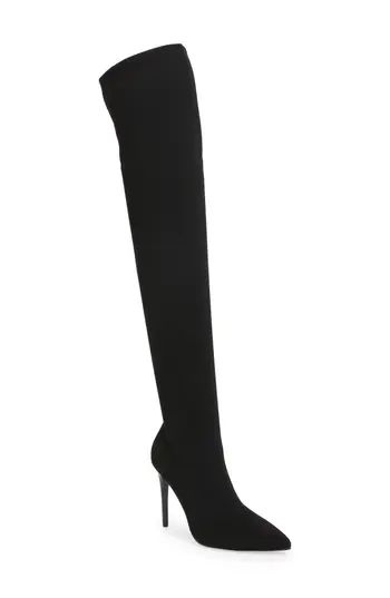 Women's Kendall + Kylie Anabel Knit Over The Knee Boot, Size 10 M - Black | Nordstrom