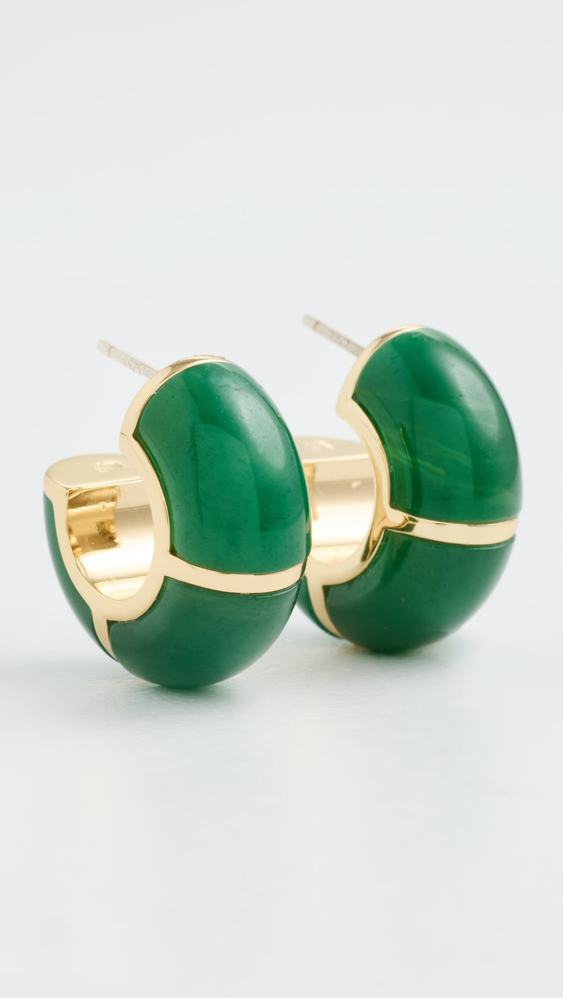 Zellige Hoops In Green Jade | Shopbop