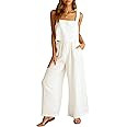 ANRABESS Women's 2 Piece Outfits Linen Pants Jumpsuit Matching Lounge Set Casual Summer Beach Vac... | Amazon (US)