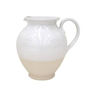 Fattoria 182 fl. oz. Ceramic Stoneware Pitcher | The Home Depot