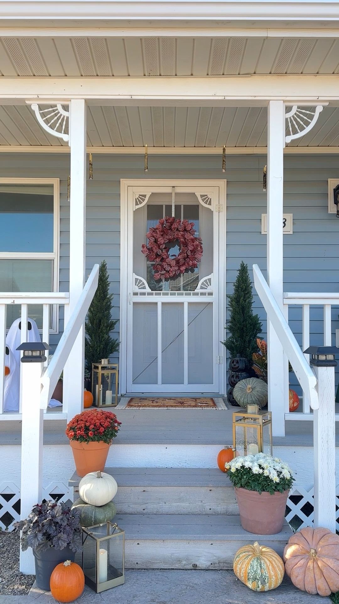 Fall front porch with Halloween vibes 👻 

#LTKFallSale #LTKSeasonal #LTKHome