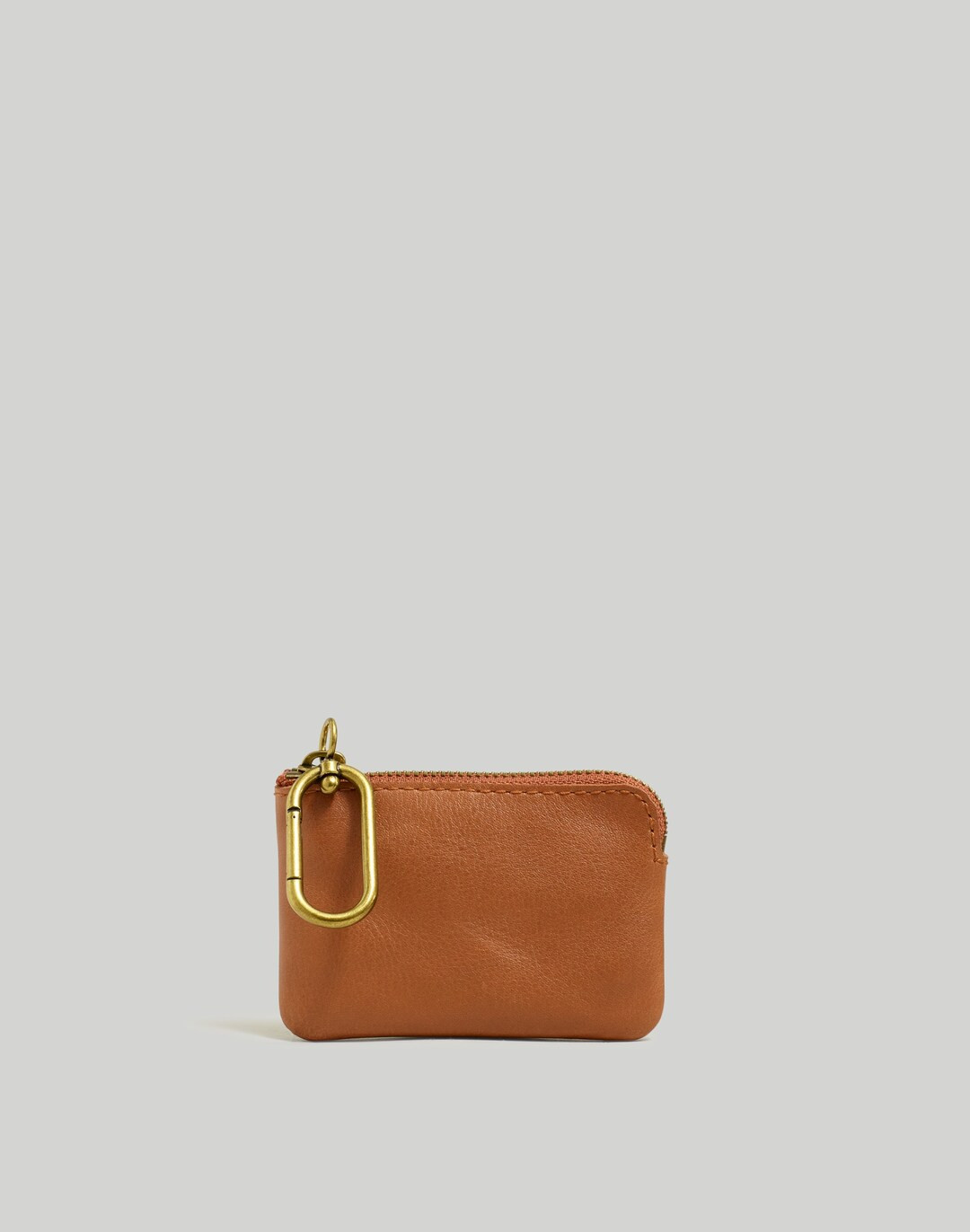 The Leather Carabiner Mini Pouch | Madewell