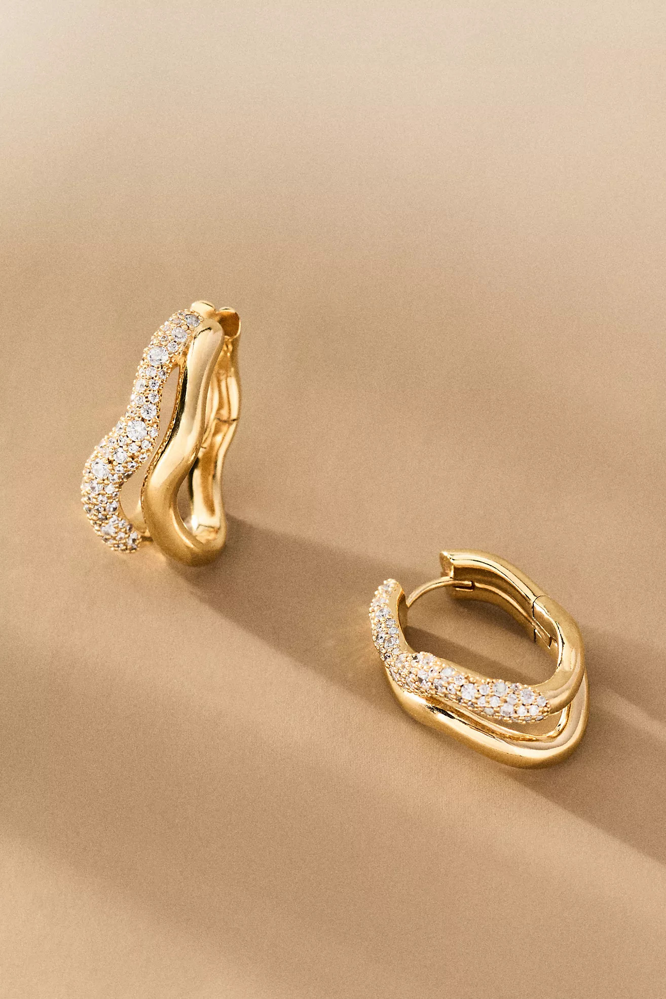 Missoma Molten Snow Double Medium Hoop Earrings | Anthropologie (US)