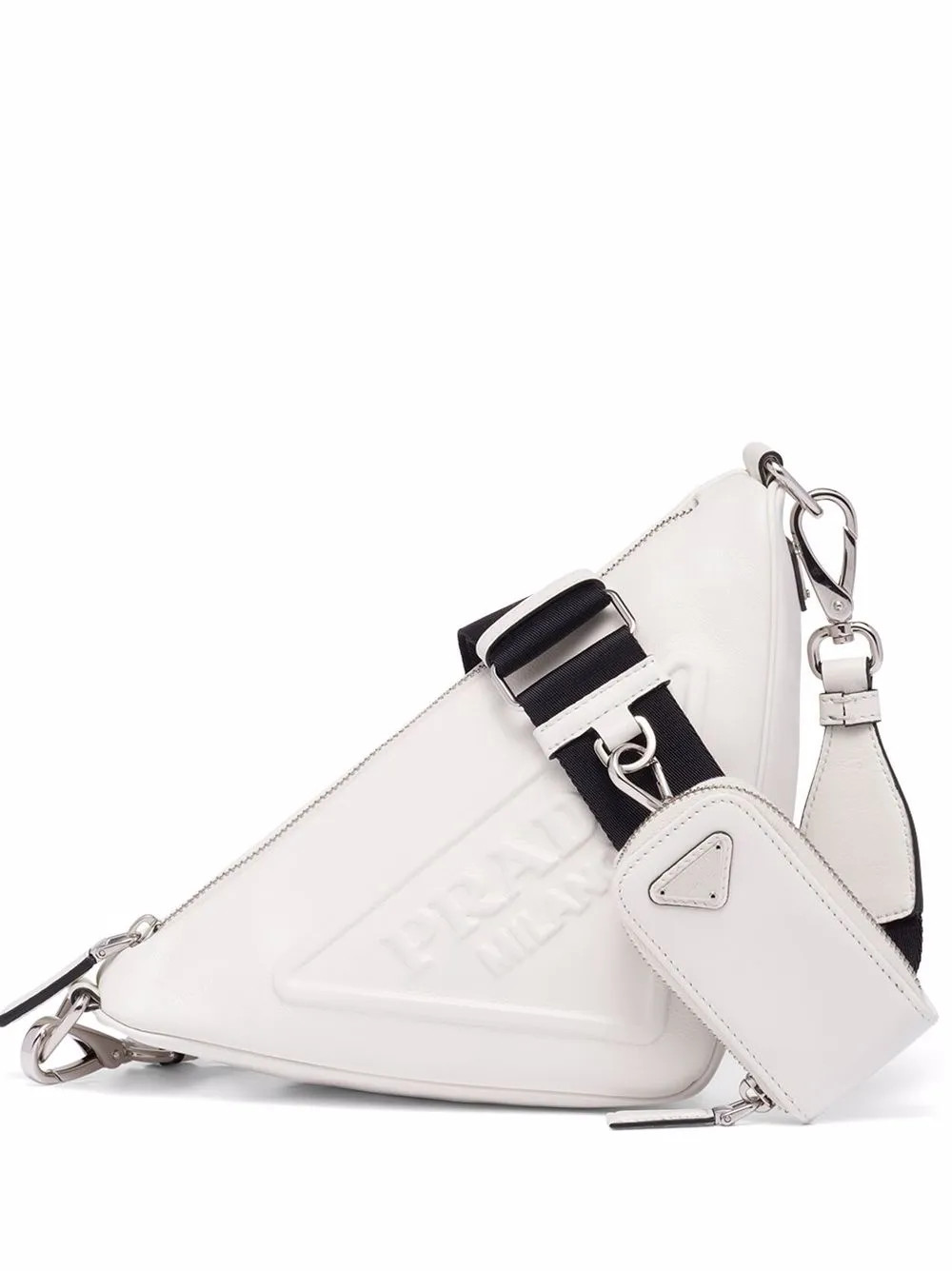 Prada Logo Plaque Shoulder Bag - Farfetch | Farfetch Global