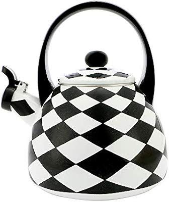 Gourmet Art Black Diamond Enamel-on-Steel Whistling Kettle | Amazon (US)