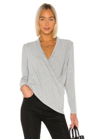 1. STATE Cross Front Cozy Knit Top in Silver Heather from Revolve.com | Revolve Clothing (Global)